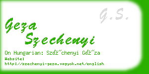 geza szechenyi business card